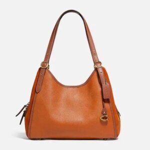 Coach Lori Canyon Leather & Suede Shoulder Bag C5265